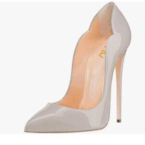 FSJ Light Grey Pointed Toe High Heels Sexy Stiletto Pumps Office Lady Shoes